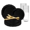 Smarty Had A Party Black Vintage Rim Round Disposable Plastic Wedding Value Set, 720PK 860BVS120 - alternate 1